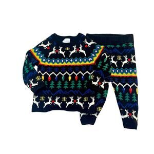 Hanna Andersson Knit Holiday Sweater Set Size 3-6m